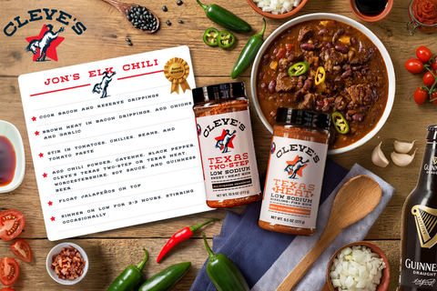 Jon's Elk Chili Recipe with Texas Heat or Two-Step