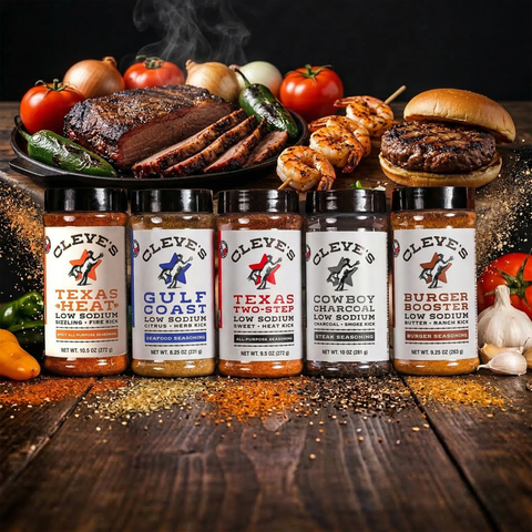 Cleve's Gourmet Products with Food